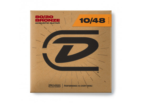 Dunlop 80/20 Bronze Acoustic Guitar 10-48 Dunlop 80/20 Bronze Acoustic Guitar 10-48